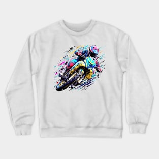 Moto Racing Fast Speed Competition Abstract Crewneck Sweatshirt